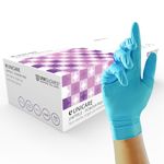 Unigloves Unitrile GS0054 Medical Grade Examination Gloves - Powder and Latex Free Disposable Gloves, Box of 100 Gloves, Blue, Large