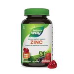 Nature's Way Zinc Gummies - Immune System Support Mineral Supplement – Maintain Healthy Bones, Hair, Skin and Nails - Vegetarian Gummies for Kids 4+ and Adults - Mixed Berry Flavour, 60 Gummies