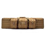 DFANCE Double Long Soft Rifle Case,Durable Tactical Rifle Bag Multi-Function Gun Bag,Soft Rifle Case Prefect for Hunting,Shooting and Other Outdoor Activities,Sand,118CM