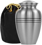 Trupoint Memorials Cremation Urns for Human Ashes - Decorative Urns, Urns for Human Ashes Female & Male, Urns for Ashes Adult Female, Funeral Urns - Pewter, Large