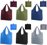 Noa Store Reusable Grocery Bags - Pack of 6-20.8"x25.2"x3.9" Sturdy & Foldable Tote Bag - Comfortable Handles, Spacious & Ideal for Shopping & Travel - Lotus Trolley Bag Compatible