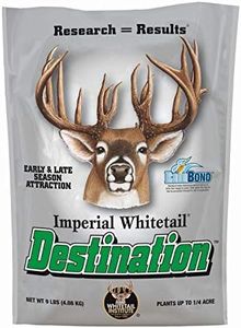 Whitetail Institute Destination Deer Food Plot Seed, Annual Forage Seed Blend is Highly Palatable to Deer for Excellent Early and Late Season Attraction, 9 lbs (.25 Acre)