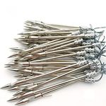 30 Pieces of 140 mm Stainless Steel Fish Arrow Arrow Fish Arrow Shooting Slingshot Shotgun shotgunrshistor Dart Darts Wide -Headed tip of The Arrow, Stainless steel-30pcs