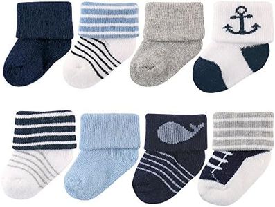 Luvable Friends baby boys Newborn and Terry Socks, Whale, 0-6 Months US