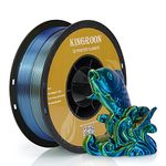 Kingroon Tri Colour Silk PLA Filament,3D Printer Filament PLA, 1.75 PLA Filament Multi Color 3D Printer Filament, Dimensional Accuracy +/- 0.03 mm, 1 kg Spool(2.2lbs), 1.75 mm, Red Blue Yellow