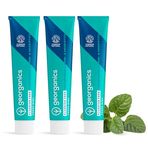 Georganics Natural Fluoride Free Probiotic Toothpaste - 3x75ml - Mint Flavour - with Hydroxyapatite, Prebiotics & Probiotics - Oral Microbiome - Gut Health - 100% Natural Ingredients - Eco-Friendly