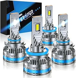 Termitor H11 9005 Fog Light Bulb Combos, 240W 30,0000LM Lighting Bulb With Fan, 6500K Cool White, IP68 Waterproof, 1:1 Size Plug and Play, Pack of 4
