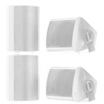 STUDIOFINIX 5.25 Inch 600W Passive Wall Mount Speakers Weather Resistant Indoor Outdoor Speakers for Patio Garage Home,2 Pairs (White)