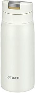 Tiger MCX-A352WR Tiger Water Bottle, 11.8 fl oz (350 ml), Sahara Mug, Stainless Steel Bottle, One-Touch, Lightweight, Shell White
