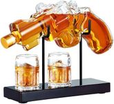 Gifts for Men Dad, Kollea Whiskey Decanter Set with Glasses, Unique Birthday Housewarming Gifts for Him Husband Grandpa, Cool Tequila Liquor Dispenser for Home Bar