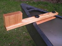 Canoe Trolling Motor Mounting Bracket with Natural Ash Finish