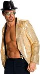 Rubie's Men's Gold Sequin Deluxe Jacket, Gold, X-Large