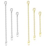 Necklace Extender,6 PCS Silver and Gold Chain Extenders Jewelry Extenders with Lobster Claw Clasp, 2" / 3" / 4" Chain Extension for Necklaces Chokers Braclets Anklets