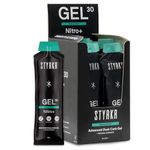 GEL30 Nitro+ Energy Gels with Nitrates by Styrkr - 30g of Carbs - Pack of 12 Running & Cycling Gels with 350mg of Nitrates - For Endurance Athletes - Advanced Dual-Carb Formula - GEL30 Nitro+ 12x Pack