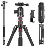 NEEWER 77 Inch Camera Tripod Monopod for DSLR, Phone with 360° Panoramic Ball Head, 2 Axis Centre Column, Arca Type QR Plate, Compact Aluminium Lightweight Travel Tripod 34 lb (Max), Bag Included