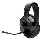 JBL Quantum 350 Wireless Over-Ear PC Gaming Headset with Detachable Boom mic - Black