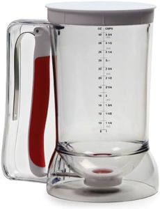 Norpro 1013 Batter Dispenser Clear/Red, 4 cup