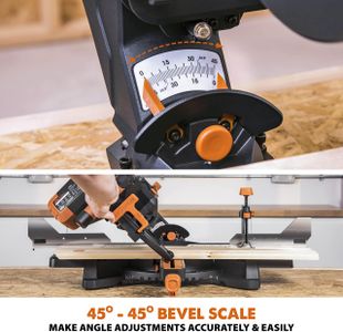 Evolution 255mm Mitre Saw – R255SMS-DB+ Sliding Compound