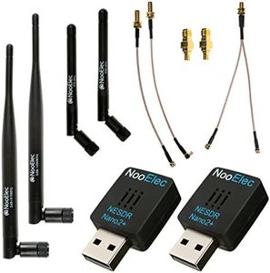 NESDR Nano 2+ Dual Band ADS-B Bundle for Stratux, Avare, Foreflight, FlightAware, and Other ADS-B Applications. 2 Calibrated SDRs w/TCXOs, 2 Sets of 978MHz (UAT) & 1090MHz (ADSB) Antennas and More