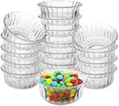 Frcctre 16 Pack 4 Inch Glass Bowls, 8.5 Oz Mini Glass Prep Bowls Salad Bowls Dessert Bowls Candy Bowl Serving Bowls for Kitchen Prep, Dessert, Dips, Candy, Nuts, Snack - Dishwasher Safe