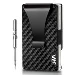 VEVEL Credit Card Holder| Minimalist Wallet| Wallets, Card Cases & Money Organisers| RFID Wallet for Men| Slim Wallet| Wallets for Men UK| Carbon Fiber Wallet| RFID Card Holder| Card Holder Wallet