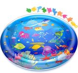 TEC TAVAKKAL Baby Kids Circle Water Play Mat Toys Inflatable Tummy Time Leakproof Water Play Mat, Fun Activity Play Center Indoor and Outdoor Water Play Mat for Baby, Pack of 1, Multicolour