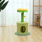 Furbulous Sunflower Cat Tree Scratching Post and Cat Tower with Hideaway