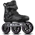 COSMOID TT3 Inline Skates for Women & Men - 3 Wheels 110mm Adult Roller Skates Blades with Metal Frame, Secure Closure System & Removable Liner for Fitness & Outdoor Skating,Black