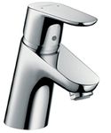 hansgrohe Focus - bathroom tap without waste, bathroom sink tap with spout height 70 mm, basin mixer tap water-saving (EcoSmart), chrome