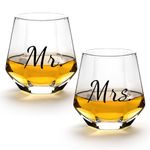 Mr and Mrs Wine Glasses Gifts Wedding Gifts,Wine Glasses and Whisky Glasses,Engagement Gift,Bride and Groom Gifts for Couples Gifts,Wedding Wine Glasses for Anniversar