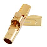 EastRock Jazz Alto Sax Professional Mouthpiece Gold Plated Metal Saxophone Mouthpiece with Mouthpiece Pads #6