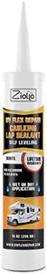 Ziollo RV Flex Repair Caulking Lap Sealant - Self Leveling EPDM Sealant for Rubber Roofs on Motorhomes, Trailers, Campers (White, 1-10 oz Tube of RV Caulk)