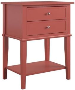 Ameriwood Home Franklin - Mesa decorativa con 2 cajones, color terracota
