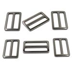 DGOL 10pcs 1-1/2" Slider Webbing Strap Tri Glide Buckles Zinc Alloy Tri-Glide Slide Buttons Fasteners (Gun Metal)