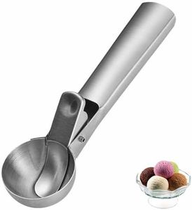 Berglander Heavy Duty Ice Cream Scoop Easy Release Designed, Professional Metal Ice Cream Spoon, Ice Cream Scooper for Gelato, Cookie Dough, Sorbet