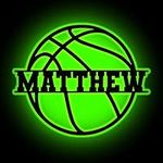 Personalized Name Basketball Night Light Custom Basketball Wall Art Basketball Lamps Sign LED Boys Basketball Gifts Sports Fan Lamps for Birthday Christmas New Year(Basketball Ball Lamp-1)