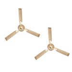 RR Signature Jaipur Mahal 1320mm Designer Ceiling Fan for Home and Office (3 + 2 Year Warranty, Thar Gold), Pack of 2