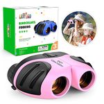 EUTOYZ Binoculars for Kids, 4 5 6 7 8 9 Year Old Girl Gifts for 3-10 Year Olds Boys Toys Age 4-10 Kids Toys Outdoor Toys for Kids Xmas Gifts Stocking Fillers Child Birthday Gifts Pink