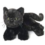 Bearington Jinx Cat 15 Inch Black Cat Plush - Black Cat Stuffed Animal - Realistic Cat Stuffed Animal