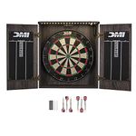 DMI Sports Paris Lighted Set Dartboard Cabinet-Bristle, Rustic Grey