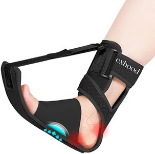 exhood Upgraded Plantar Fasciitis Night Splint, Adjustable Plantar Fasciitis Relief Braces for Women & Men, Supportive Foot Brace with Arch Cushion for Plantar Fasciitis, Foot Drop & Dangle Foot, Achilles Tendonitis, Heel Spur Pain Relief All Times (Black)