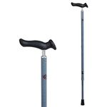 Carex Health Brands Comfort Walking Cane with an Ergonomic Extra Comfortable Grip, Light Gray