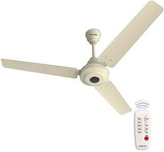 Bajaj Energos 12DC5R 1200MM Silent BLDC Ceiling Fan | 5-Stars Rated Ceiling Fans for Home | Remote Control | Upto 65% Energy Saving | High Speed | Silent Operation | 2-Yrs Warranty 【Matt Ivory】