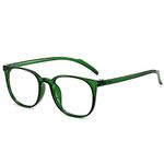 ANRRI Blue Light Blocking Glasses Anti Eye Strain Computer Glasses Filter UV400 Lightweight Green Frame Eyeglasses for Women Men