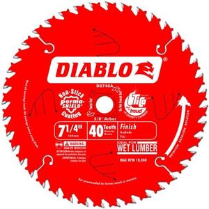 Freud D0740A Diablo 7-1/4 40 Tooth ATB Finishing Saw Blade with 5/8-Inch Arbor, Diamond Knockout, and PermaShield Coating