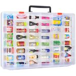 Fullcase Adame Collector Case For Mini Brands 5 Surprise Series 1 2 3 4 Mystery Capsule Real Miniature Collectible Toy Shopkins Littles Mart Toys Storage Organizer Container(Box Only)-Multicolor