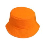 AVENAT Unisex Bucket Hat Reversible Men’s Women’s Sun Hat Fisherman Hat for Camping, Football, Hiking, Beach Summer Festivals Fishing Plain Size 56-58cm (Orange)