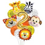 FI - FLICK IN Jungle Theme Birthday Decoration Items 2nd Bday Jungle Safari Animal Balloons Set 17pcs, Wild One Decoration