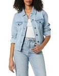 Amazon Essentials Women's Jean Jacket (Available in Plus Size), Light Wash, Large