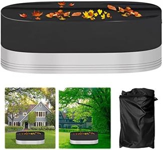 Oval Stock Tank Pool Cover 4 ft, 420D Heavy Duty Waterproof Polyester Oxford, Round Ended Stock Tank, Galvanized Stock Tank Pool Cover to Keep Oval Stock Tank Cold Plunge Pool, Tub, Pool Clean, Black